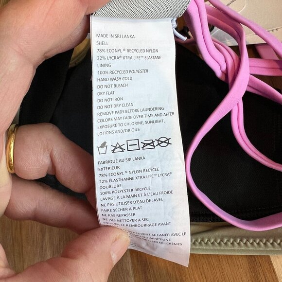 prAna Womens Tulum Swim Top XTRA-LARGE XL in Black Color Block - Picture 7 of 10